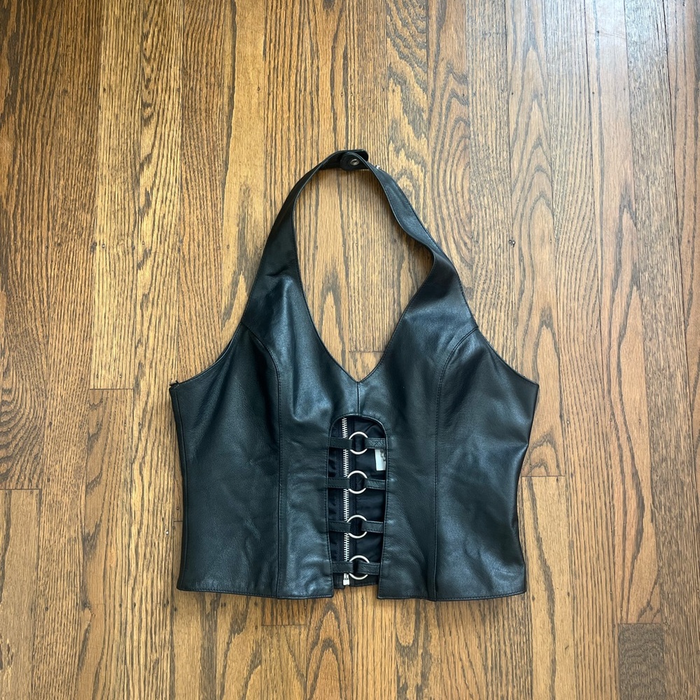 Wilsons Leather Black Halter Top